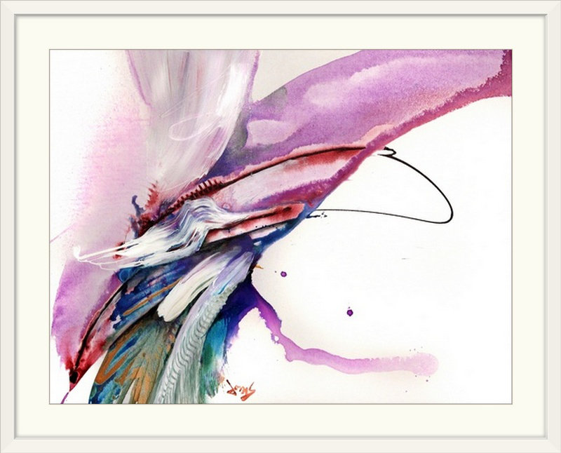 Impulsion-impression de peinture, H 36 po x l 48 po x P 1,5 po, Toile