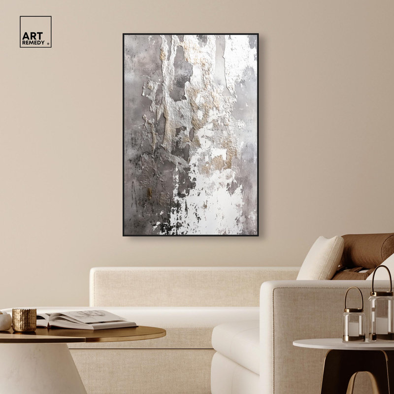 «Rusted Echo II», art numérique sur toile , Cadre flottant noir, H 55 po x l 37 po