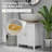 Kleankin Pedestal Sink Storage Cabinet with U-Shape And Adjustable Internal Shelf, White