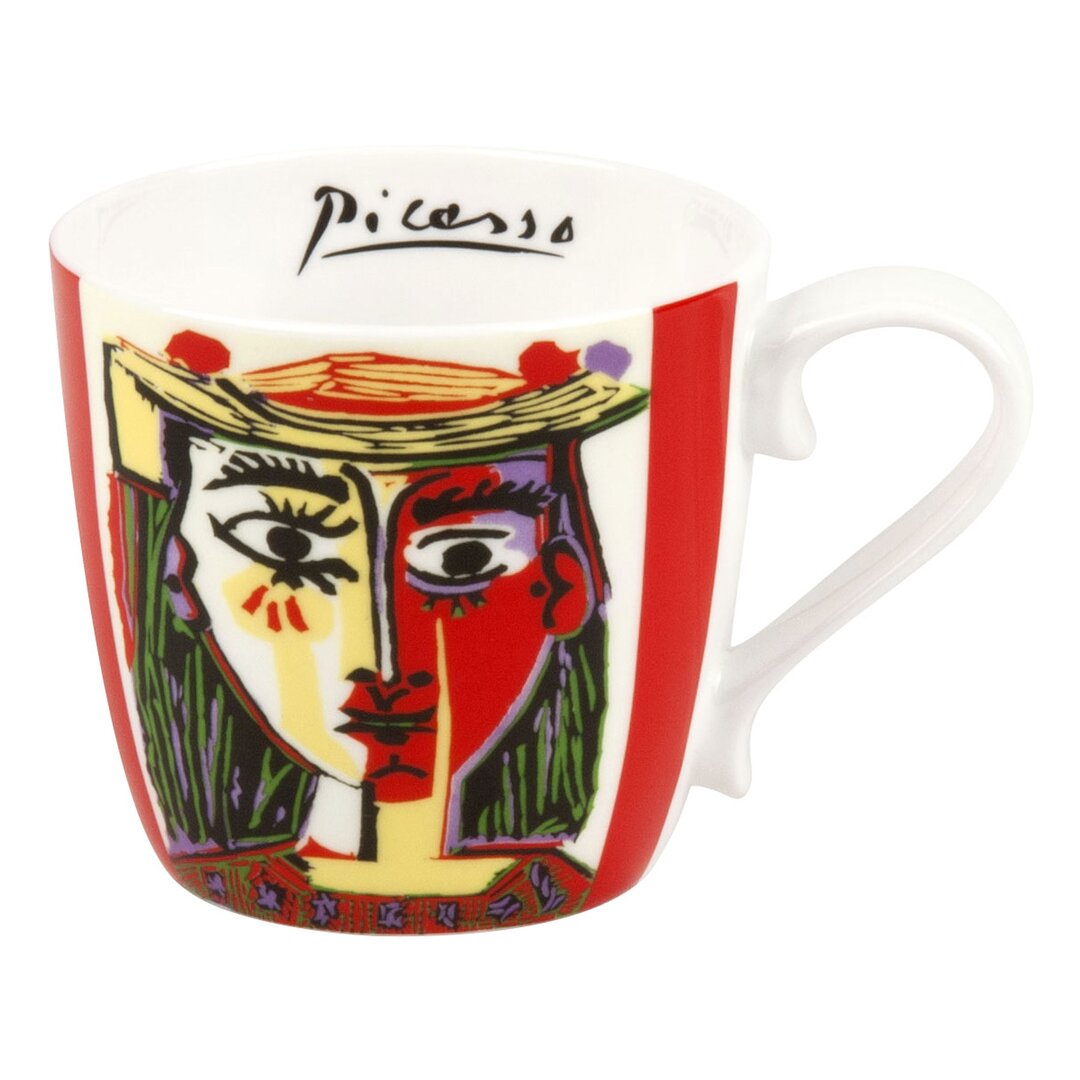 Kaffeebecher Picasso Femme Au Chapeau aus Bone China