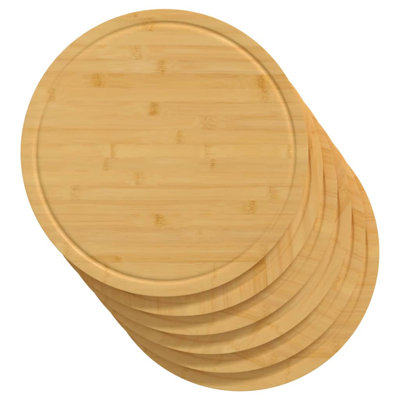 VidaXL 6 Piece Bamboo Cutting Board Set