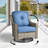 Harper Outdoor 7 Piece Patio Furniture With Fire Pit Table,wicker Conversation Set With Swivel Chairs, Comfy Deep Sofa With Ottoman For Outside Porch Balcony Backyard Pool-1070991386