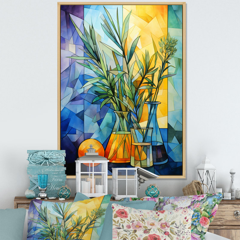 Aromates délicates aromatiques II - fleurs florales, art mural, Cadre flottant brun, 40" H x 30" W