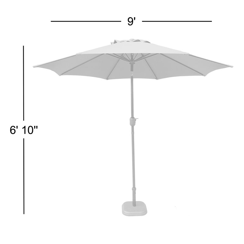 Parasol de marché terreux 108 po, Rouge