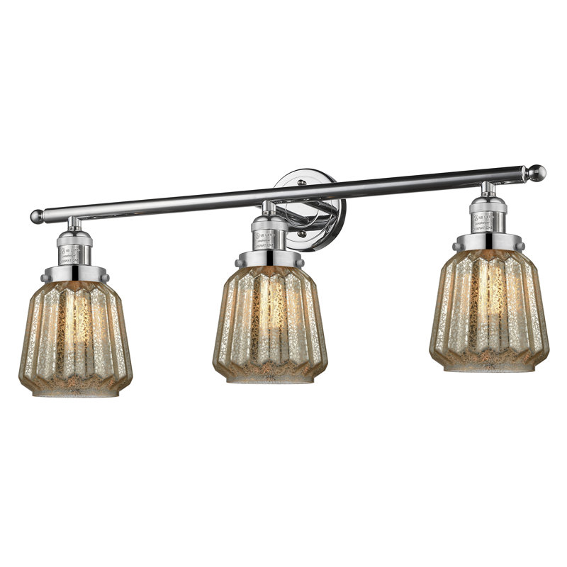 Vinson 3 - Light Dimmable Vanity Light, Polished Nickel, Mercury