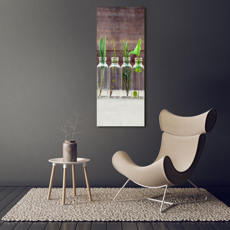 Herbs In Jars - Wrapped Canvas Print