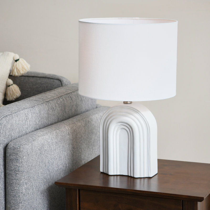 Macade Ceramic Table Lamp, White