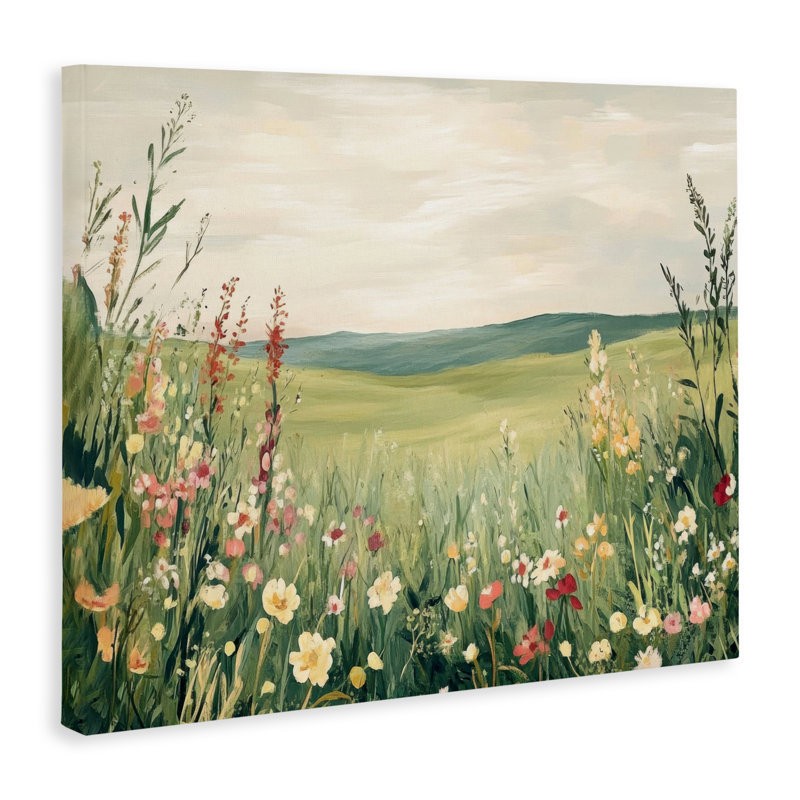 Nature's Meadow View Canvas, conception par Petal Prints Design, H 16 po x l 20 po