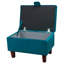 50cm Blue Velvet Storage Ottoman