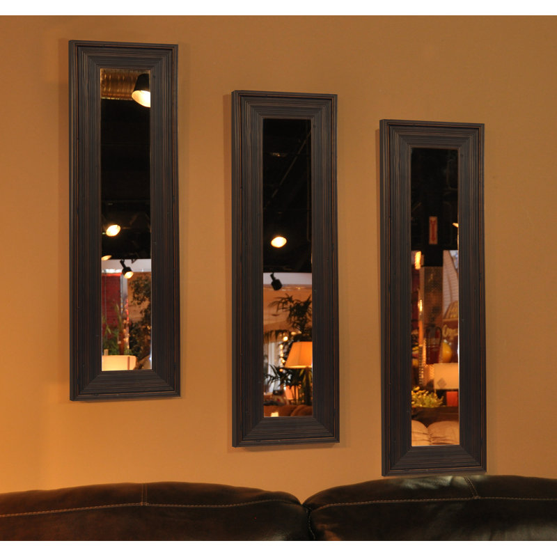 Ensemble de 3 miroirs de panneaux Kincannon, H 29,75 po x l 11,75 po