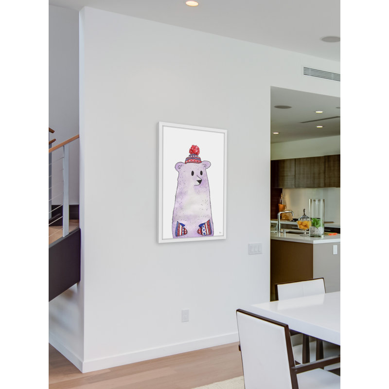 'Winter Bear' Framed Print, 20" W x 30" H x 1.5" D
