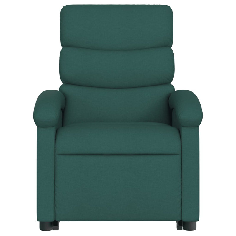 Fauteuil de massage inclinable électrique, Tissu vert foncé
