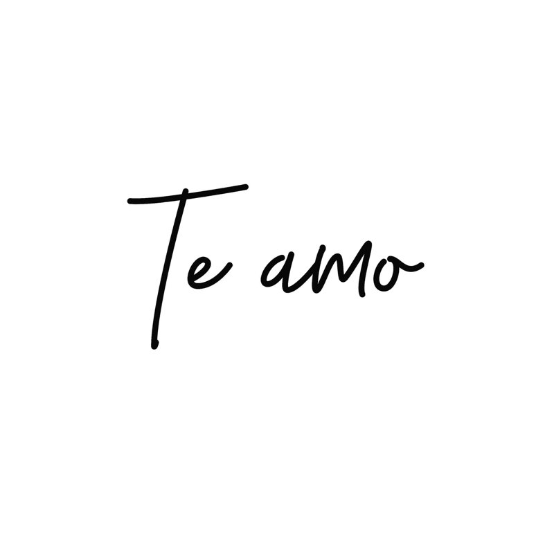 " Te Amo ", 12" W x 12" H  