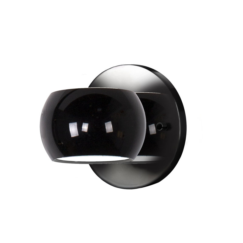 Flux Dimmable LED Black Aluminum Spotlight Sconce