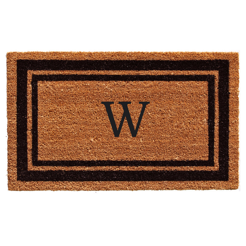 Tapis d'entrée antidérapant Stortz, Rectangle 2 pi x 3 pi, W, Brun / Noir