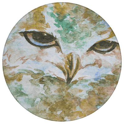 Machine Washable Indoor/Outdoor Houtz ACN2274 Animal Rug