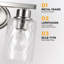 Luminaire de meuble-lavabo moderne avec abat-jour en verre martelé, fixation murale antirouille pour une décoration polyvalente-1543849432-1543849435