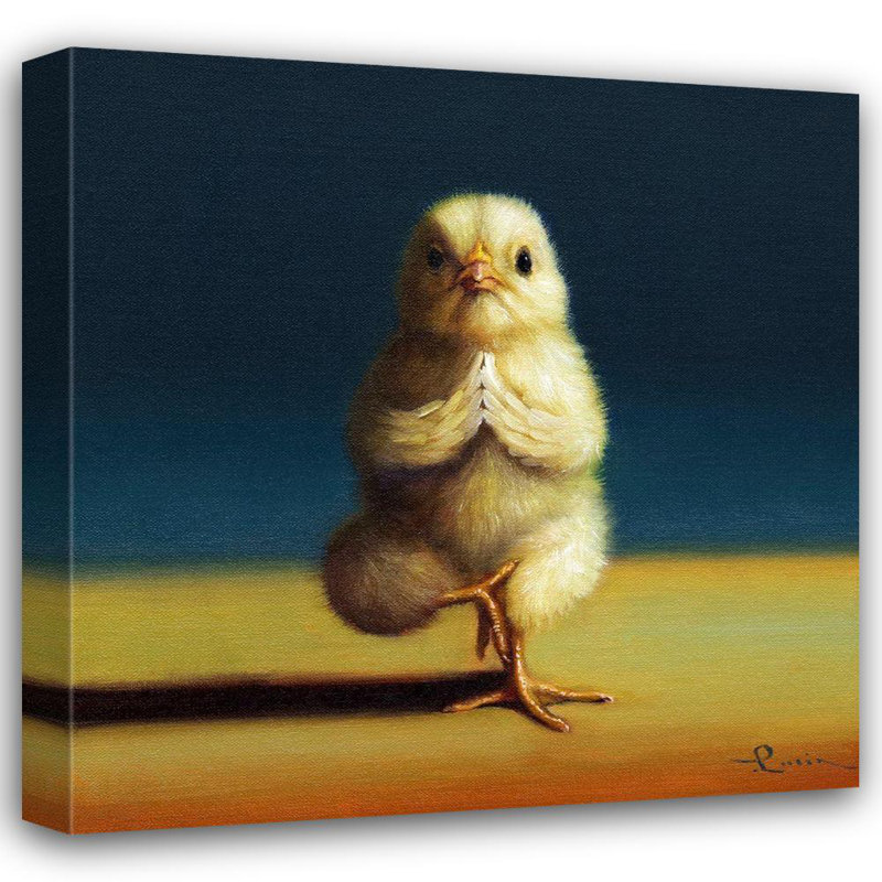 Art sur toile tendue, Trinx Heffernan, Lucia Gallery: Yoga Chick Tree Pose, H 28 po x l 28 po