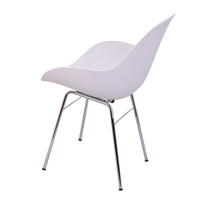 Chaise de salle à manger Scholten C, Blanc, Chrome