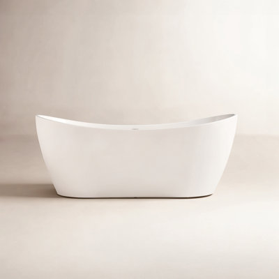 Vital 59" Freestanding Soaking Acrylic Bathtub