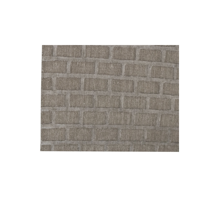 Cotton Geometric Area Rug in Gray