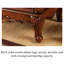 American Country Style Birch Wood Carved Accent Chest