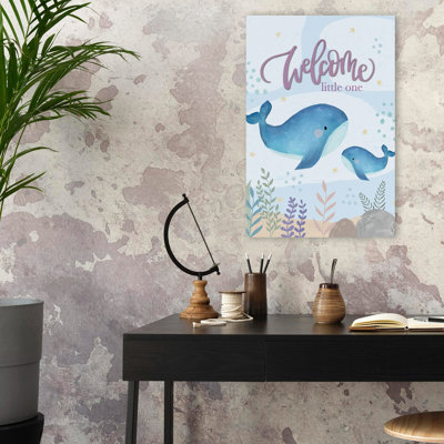 «Welcome Little One» - art des baleines dans la chambre des bébés côtiers