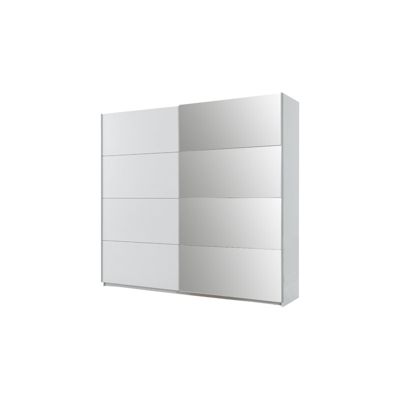 Denver 2 Door Wardrobe, 210cm H x 180cm W x 61cm D, White
