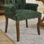 Chaise de salle à manger rembourrée en chenille olive vert