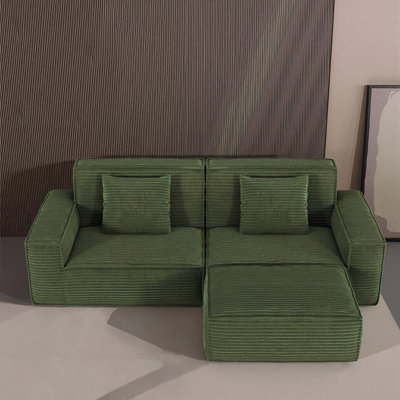 Large Striped Compression Sofa Modern Style Comfortable and Space-Efficient Living Room and Bedroom Furniture