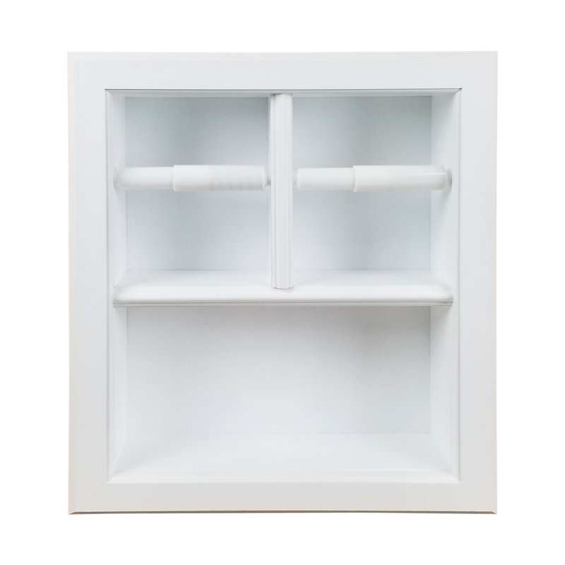 Porte-papier hygiénique encastré Hansford, Émail blanc