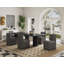 Chaise parsons rembourrée en cuir massif Anna-86778040
