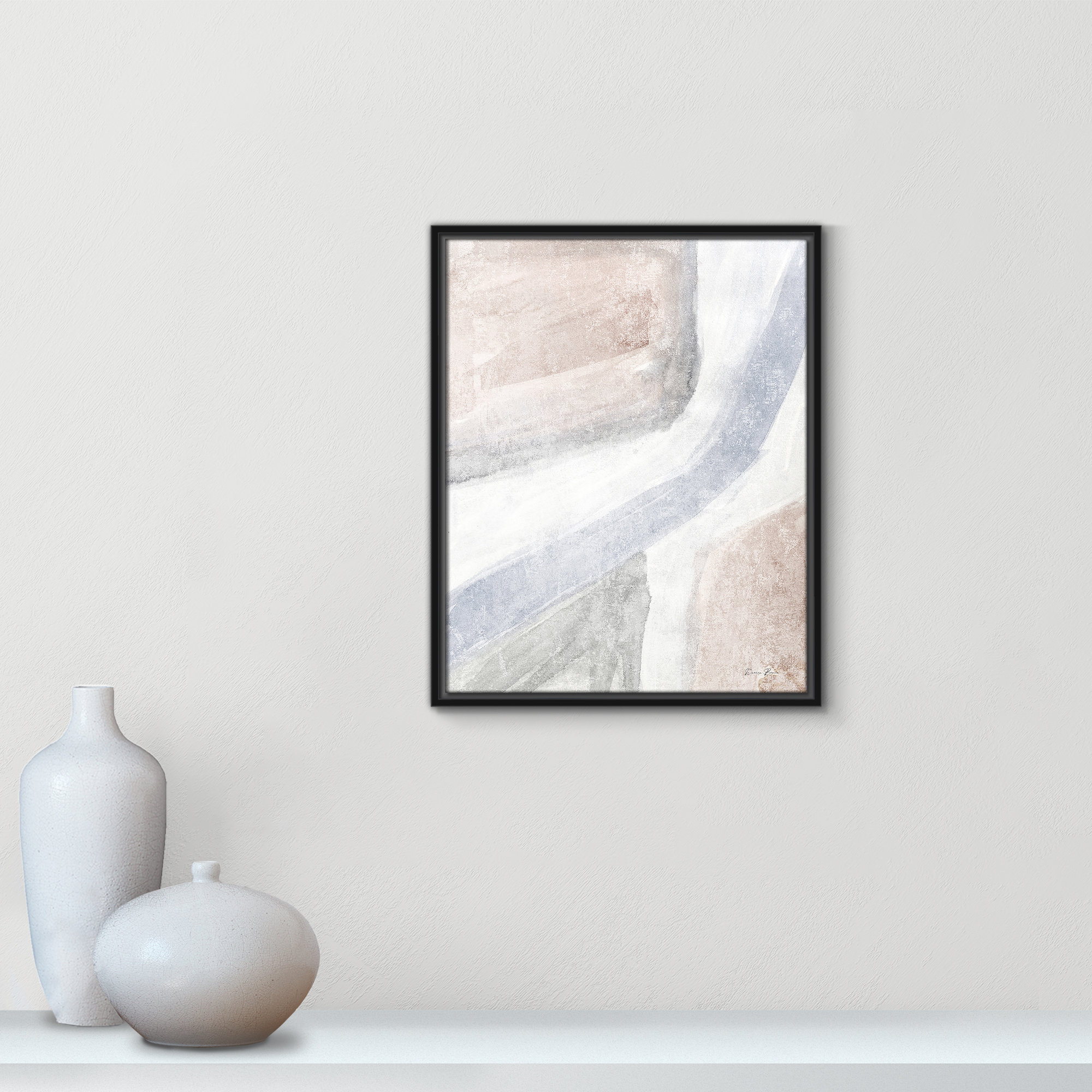 Soften 1 - Floater Frame Print on Canvas, Black, 21.5" H x 17.5" W x 2" D