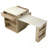 Kitchen Island with Power Outlet, Double-Side Storage and 2 Drawers-1071583745