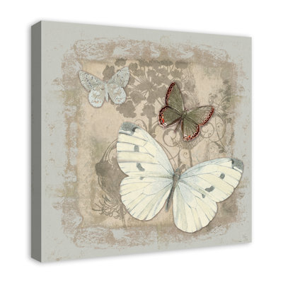 Papillons neutres sur toile