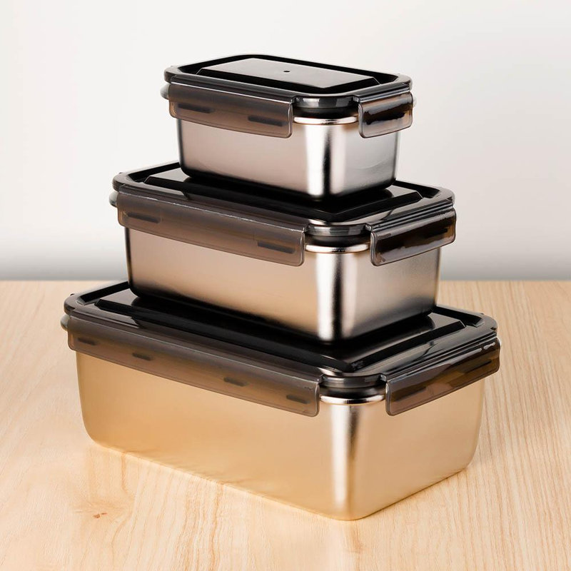 Ensemble de 3 contenants alimentaires antibactériens