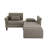 74" Modern Convertible Sleeper Sofa with Storage Pockets, Tannish Gray-924703096