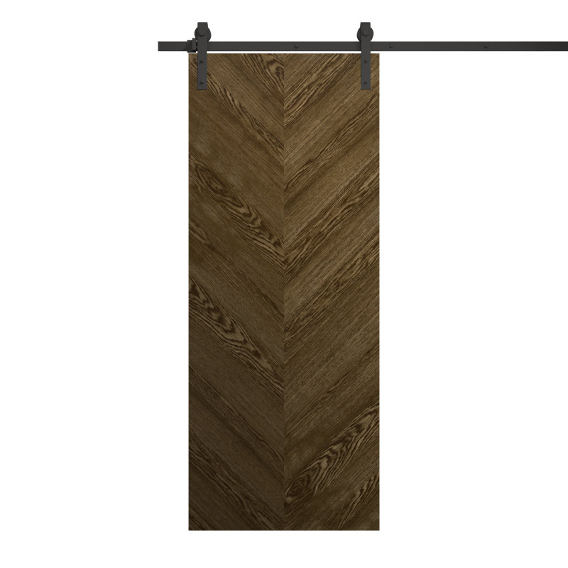 Porte de grange moderne | Ego 5005 | Ensemble de quincaillerie lourde pour rails | Portes intérieures solides, Chêne marbré