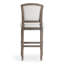 Tabouret de bar 31 po de hauteur gris patiné avec siège et dossier rembourrés gris, 1 pièce-755379274-755379275-755379276