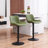 Lougene Swivel Adjustable Height Faux Leather Modern Bar Stools Upholstered Counter Stool-684021618