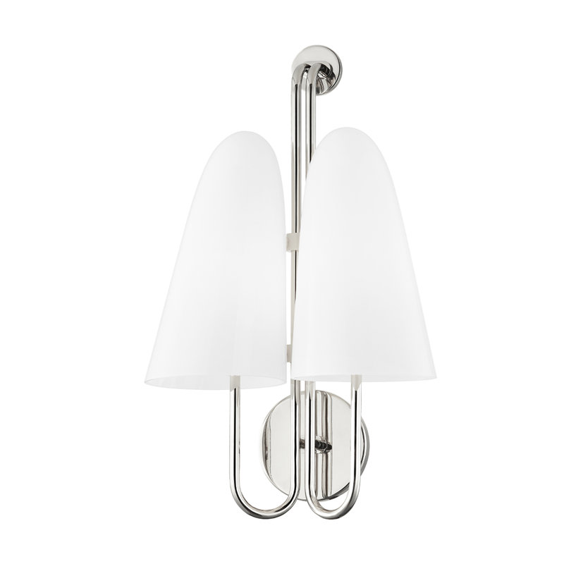 Slate Hill Armed Sconce, Polished Nickel