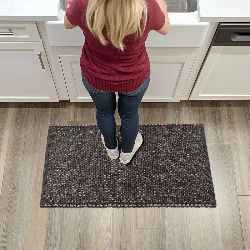 Colston Jute and Cotton Braided Farmhouse Rug, Rectangle 1'8" x 2'6"