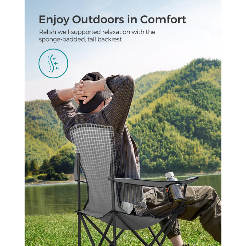 Renitta Folding Camping Chair, Grey/Black