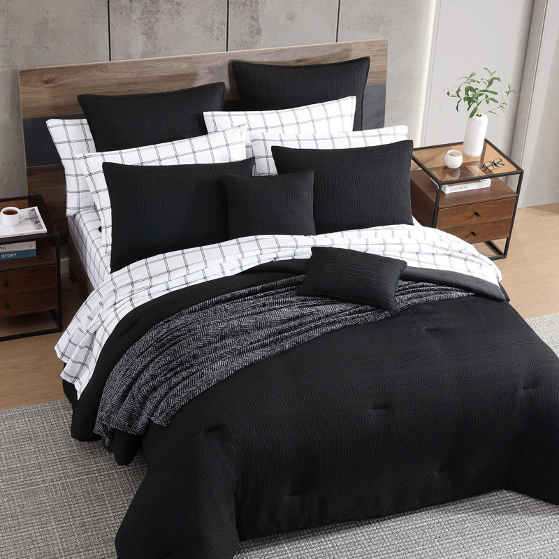 Ensemble d'édredon 14 pièces Kenneth Cole, Grand édredon + 4 taies d'oreiller standard