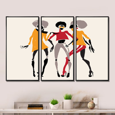 " African American Women Silhouettes II " 3 - Pieces