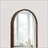 Arched Full Length Mirror with Storage Shelves and Rolling Wheels