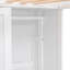 Lit mezzanine simple avec structure stable et garde-robe, rangement en bois blanc pour les vêtements-2130843581