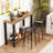 2-Tier Home Bar Table w/ Open Shelves Sofa Side Table w/ Storage for Home