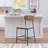 Bridgestone Upholstered Counter Stool with Metal Frame-1482371583