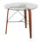 Trilogy Mid-century Modern Round Dinette Table in Wood With Clear Glass Top By Corrigan Studio®-1306214354